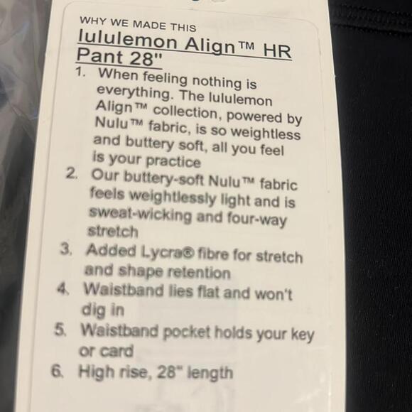 Lululemon Align Hr Pants 28 F87c - Picture 3 of 6